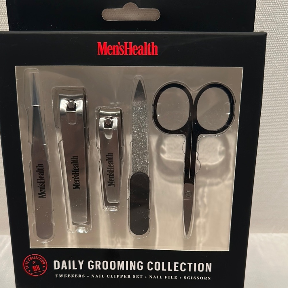 Men’s Health Daily Grooming Collection w/Tweezets, Nail Clippers, File/Scissors.